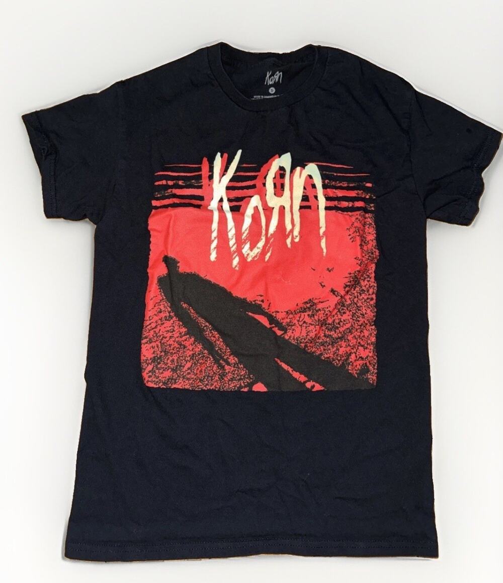 Korn Band Graphic T-Shirt Black Nu Metal Rock Men’s Size Small 18x25